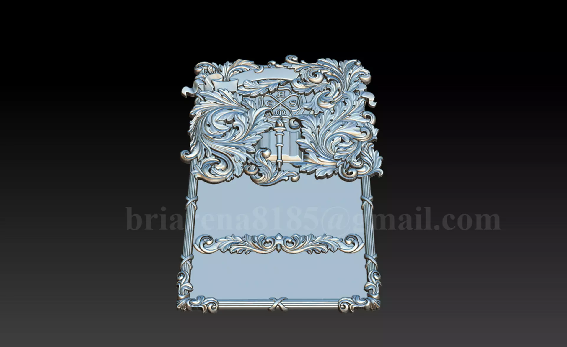 Ornamental Bas-Relief 3D Model 3D print model_12