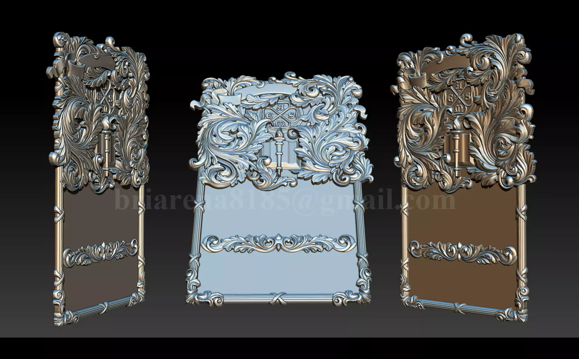 Ornamental Bas-Relief 3D Model 3D print model_13