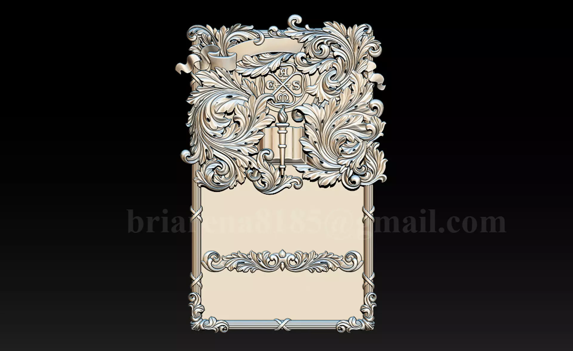 Ornamental Bas-Relief 3D Model 3D print model_6