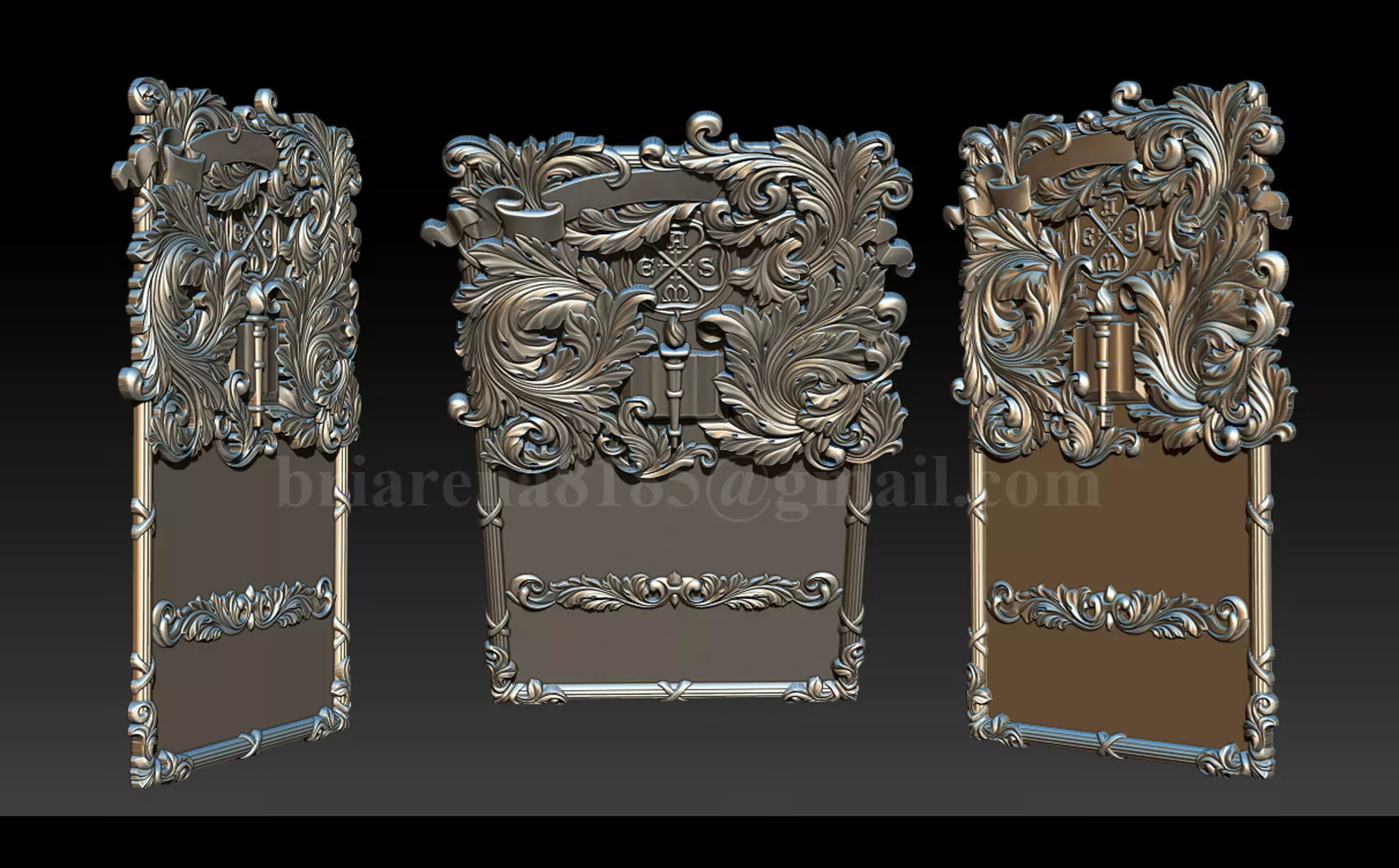 Ornamental Bas-Relief 3D Model 3D print model_14