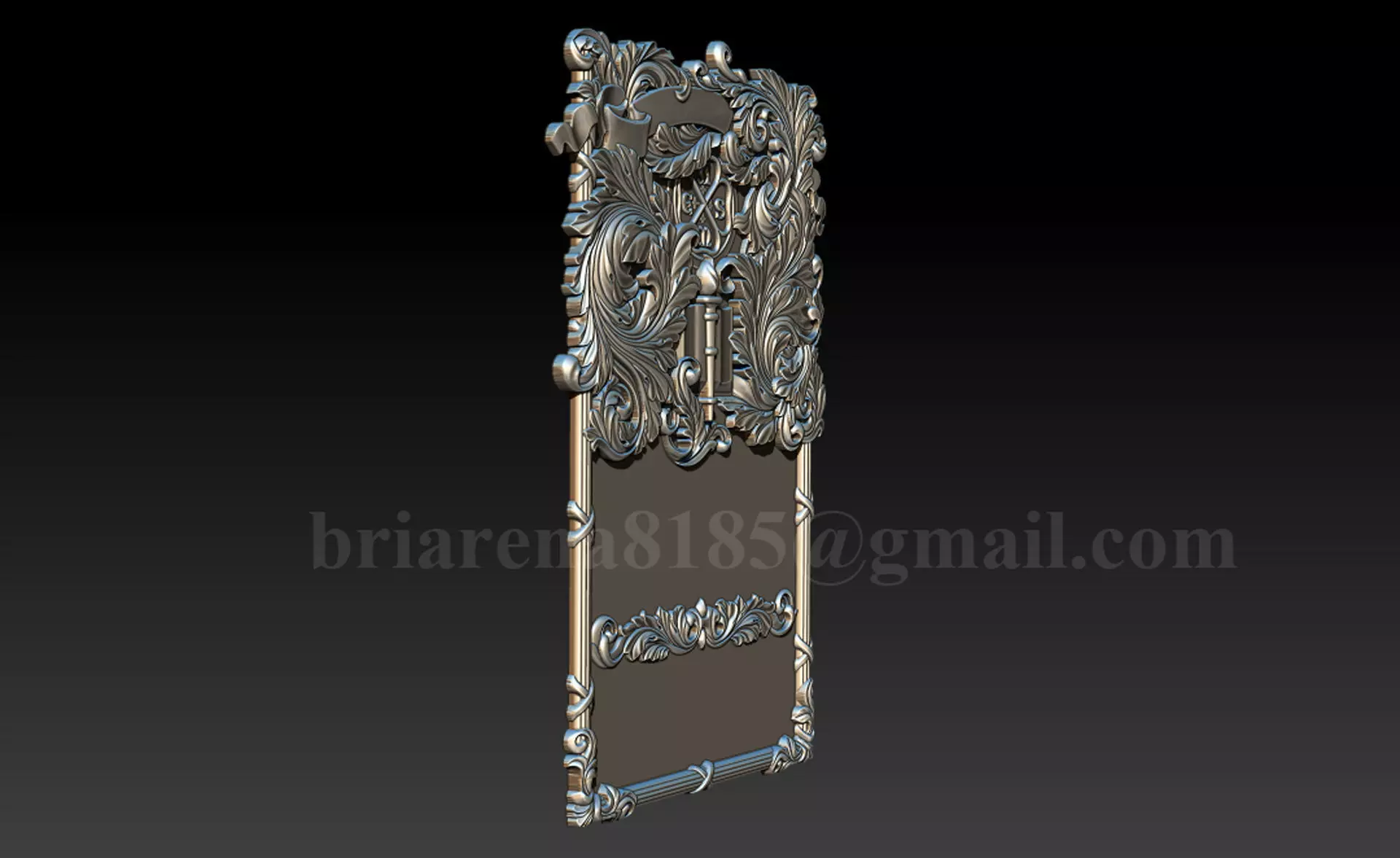 Ornamental Bas-Relief 3D Model 3D print model_10