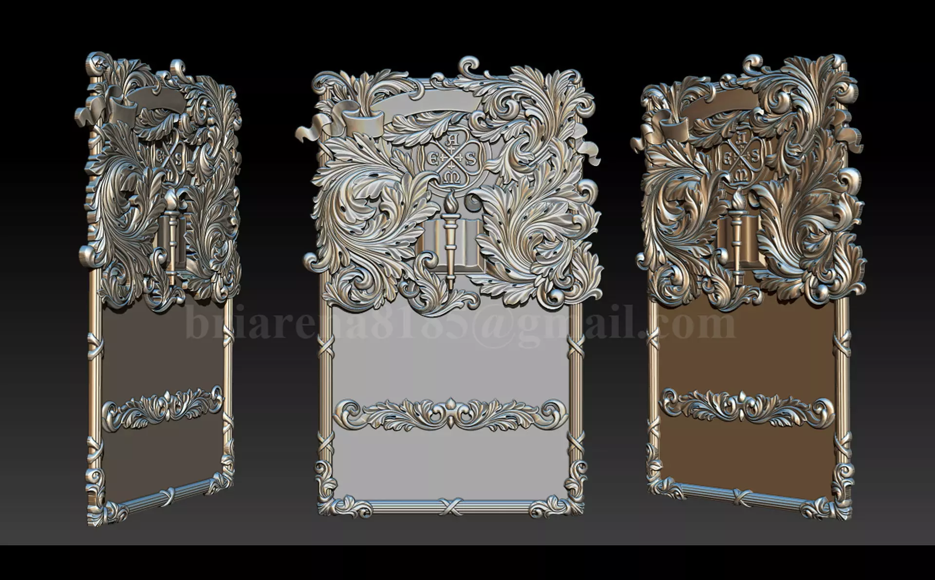Ornamental Bas-Relief 3D Model 3D print model_17