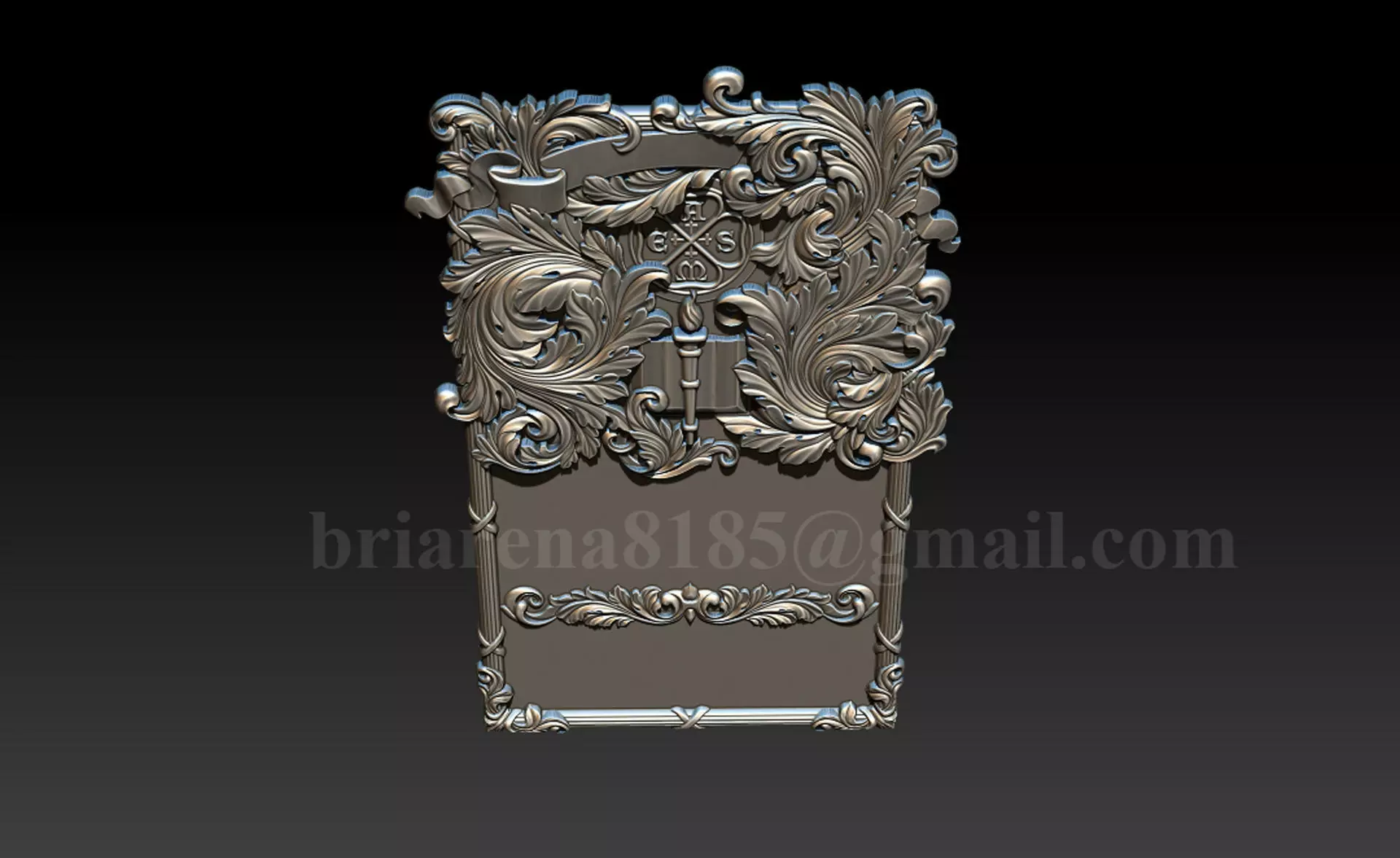 Ornamental Bas-Relief 3D Model 3D print model_11