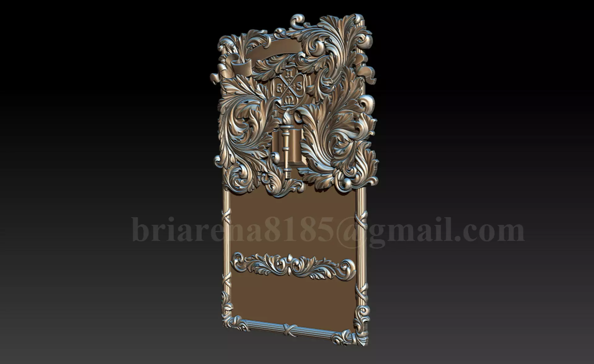 Ornamental Bas-Relief 3D Model 3D print model_9