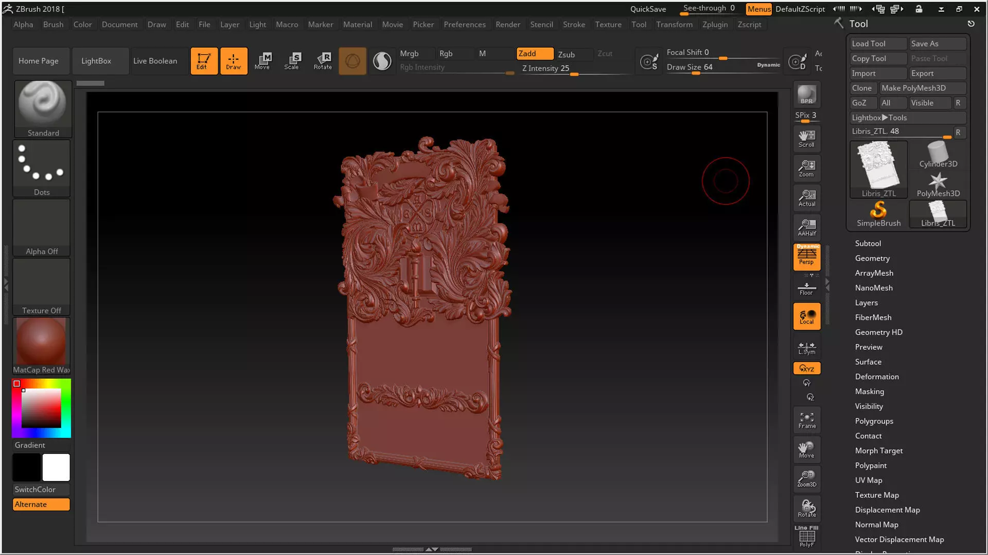 Ornamental Bas-Relief 3D Model 3D print model_19