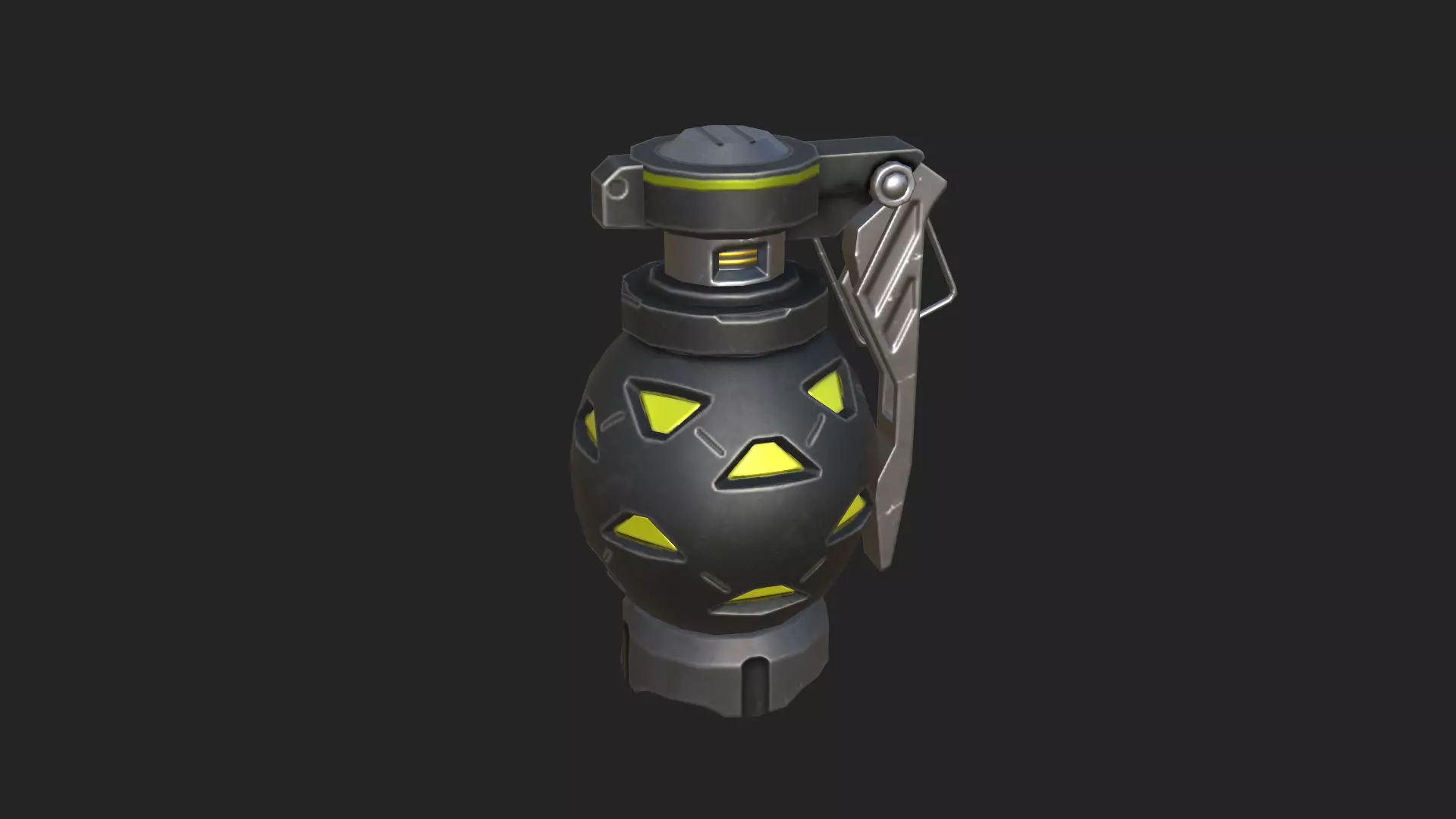 Hand Grenade 3D Model 002 Low-poly 3D model_3