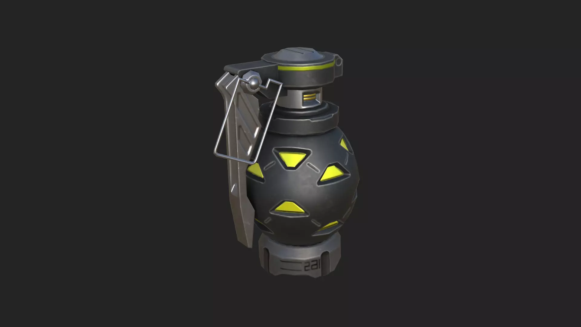 Hand Grenade 3D Model 002 Low-poly 3D model_6
