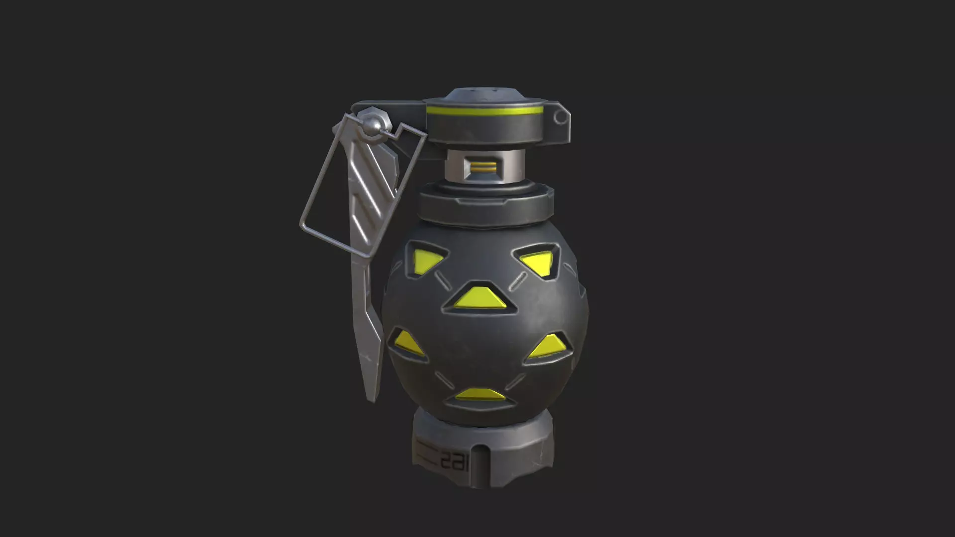 Hand Grenade 3D Model 002 Low-poly 3D model_0