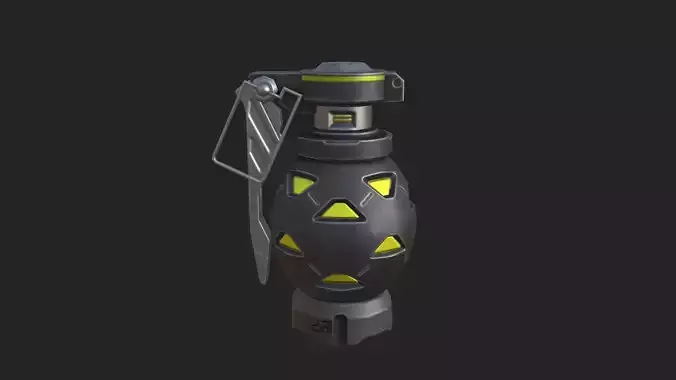 Hand Grenade 3D Model 002 Low-poly 3D model