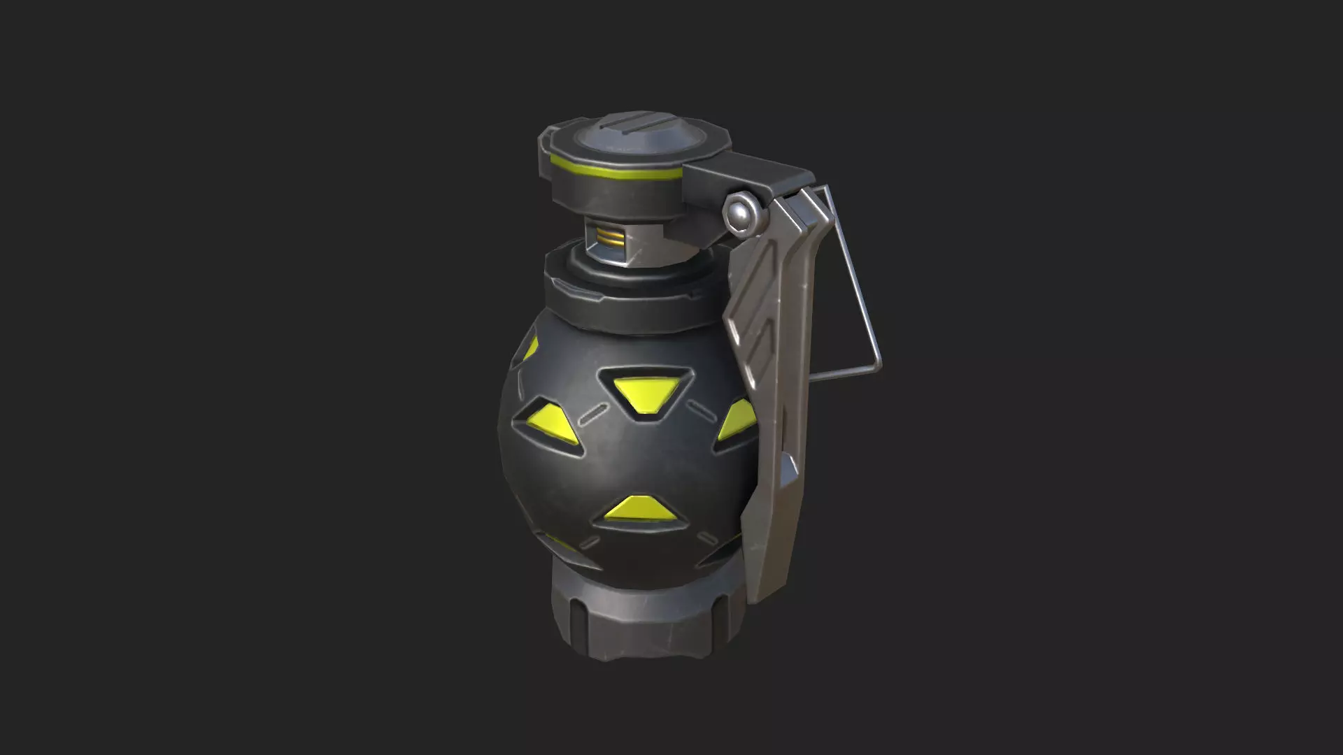 Hand Grenade 3D Model 002 Low-poly 3D model_4