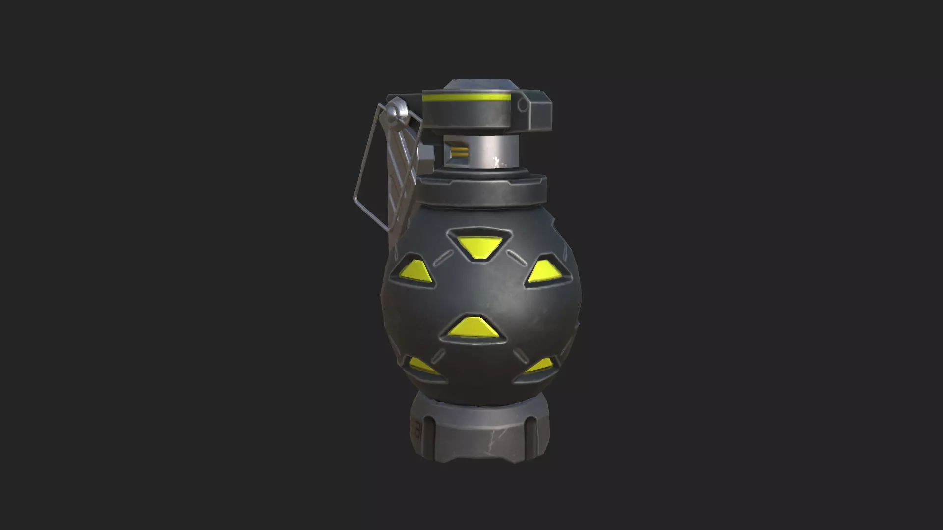 Hand Grenade 3D Model 002 Low-poly 3D model_1