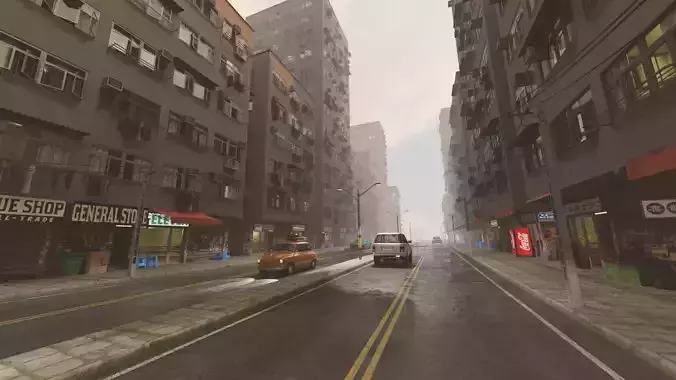 Urban Street 3D model 4