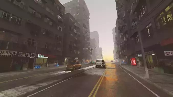 Urban Street 3D model 5