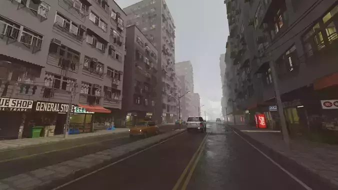 Urban Street 3D model 3