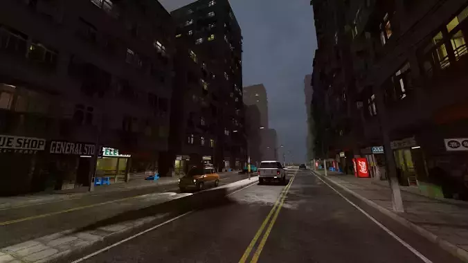 Urban Street 3D model 6