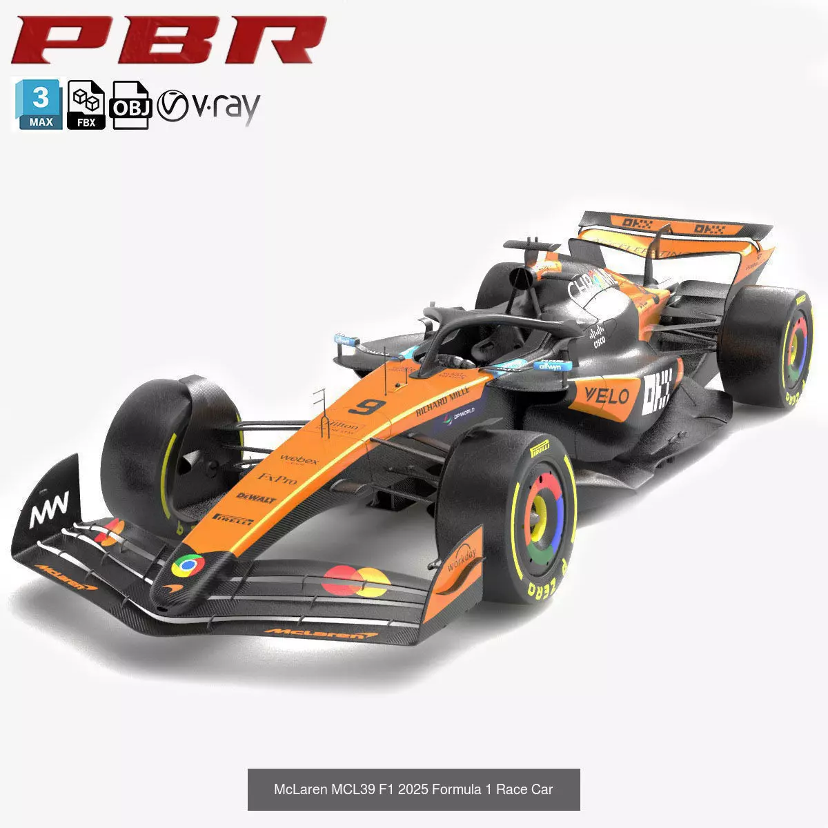 F1 2025 Racing Car Bundle 4 HighQuality 4K PBR Game Ready 3D Model Collection_3