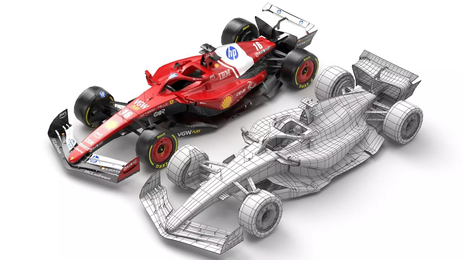 F1 2025 Racing Car Bundle 4 HighQuality 4K PBR Game Ready 3D Model Collection_19