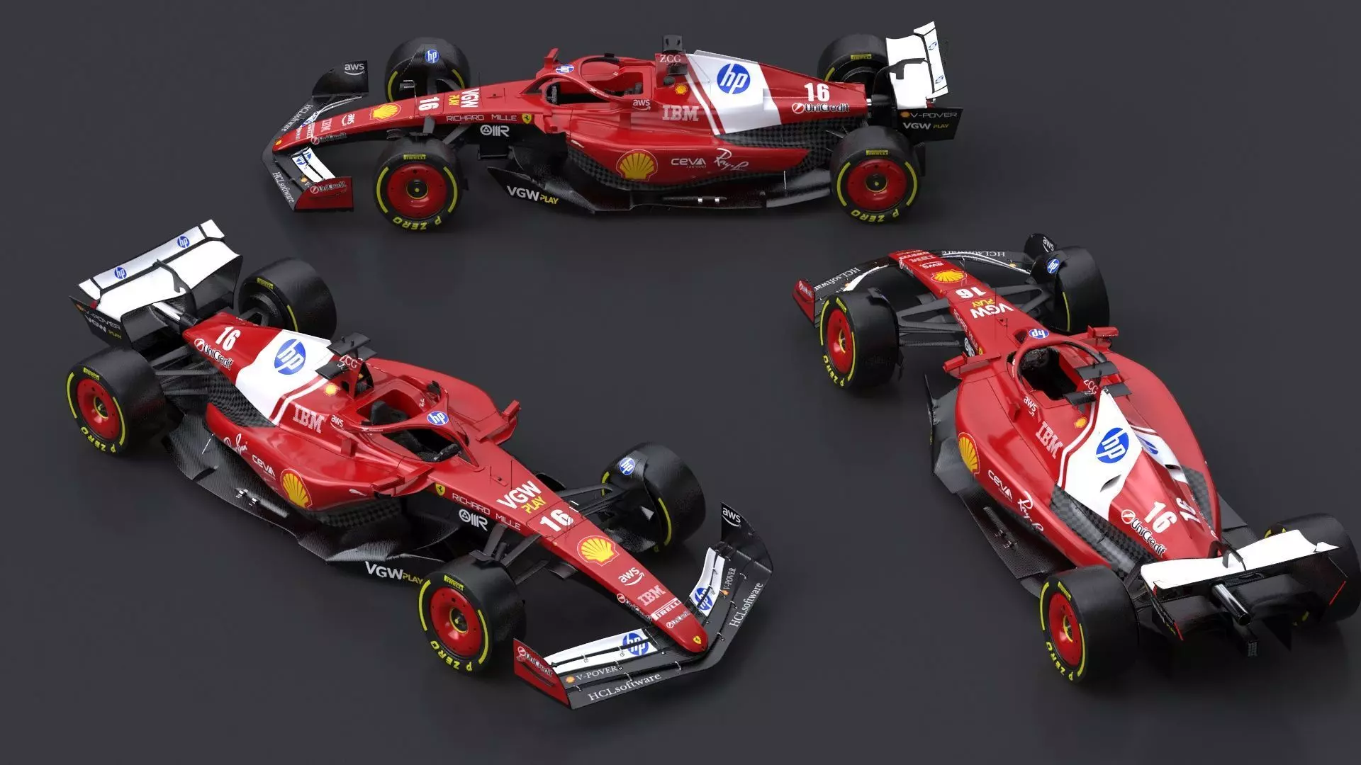 F1 2025 Racing Car Bundle 4 HighQuality 4K PBR Game Ready 3D Model Collection_18