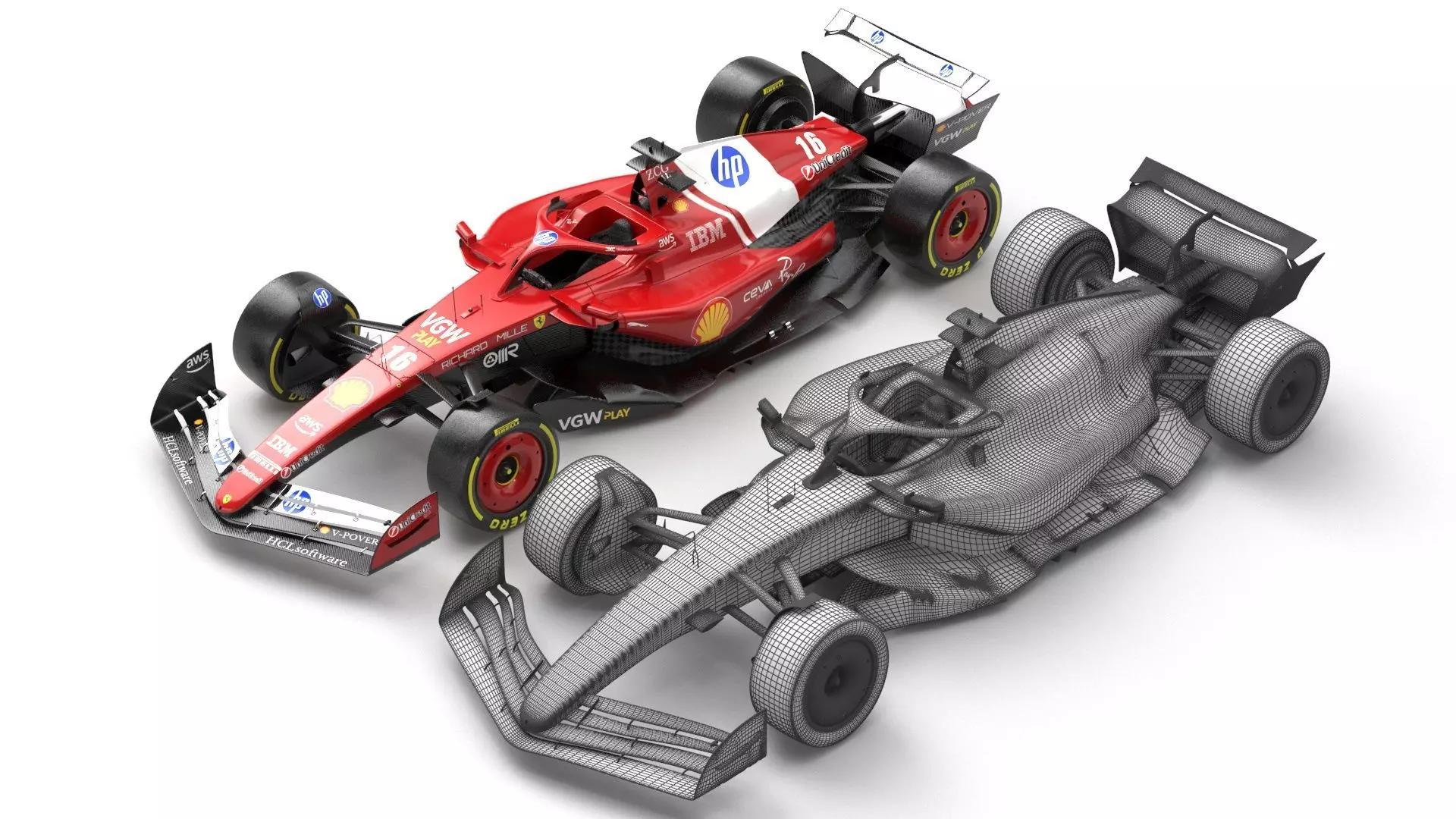 F1 2025 Racing Car Bundle 4 HighQuality 4K PBR Game Ready 3D Model Collection_21