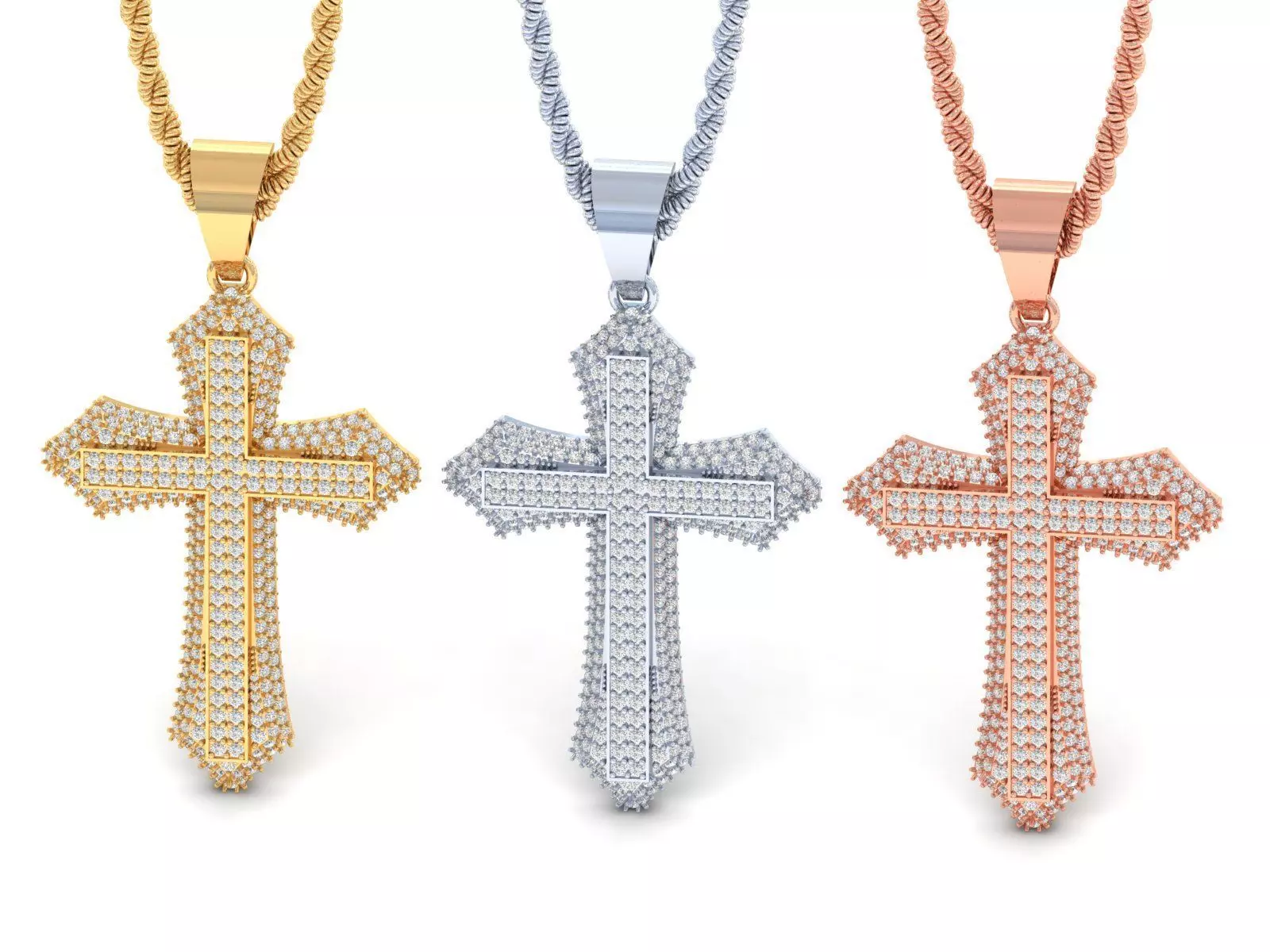 Cross Pendant 2 inch 3D print model