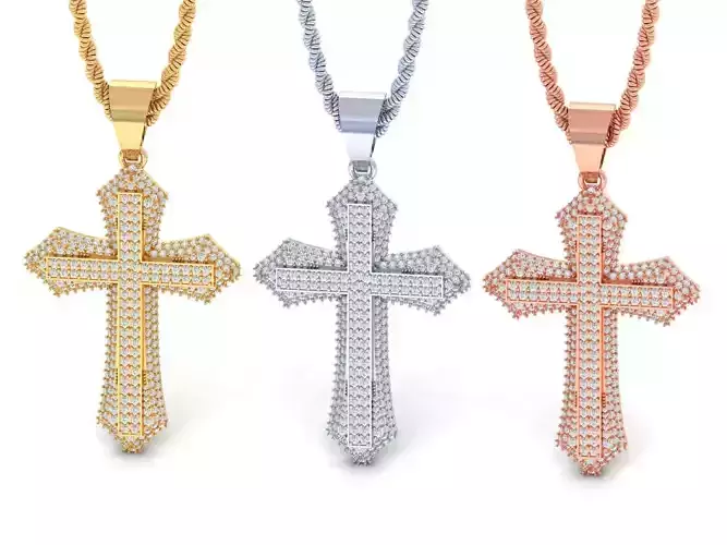 Cross Pendant 2 inch 3D print model