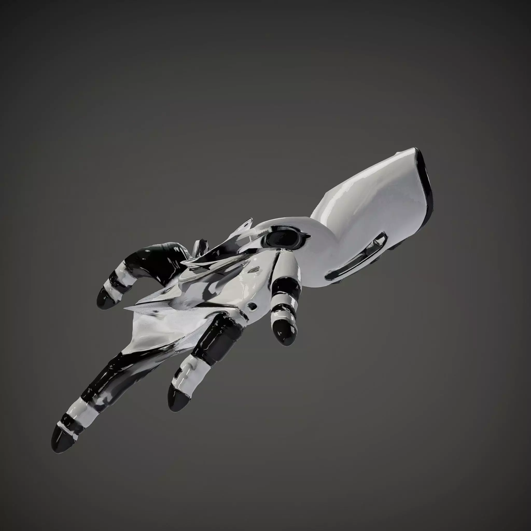 Robotic Hand Model Pack with Articulated Fingers Low-poly 3D model_34