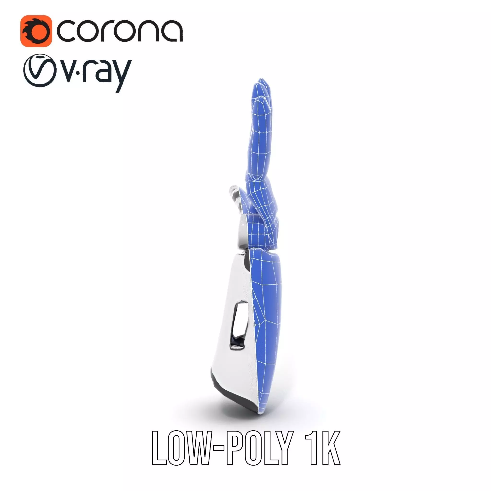 Robotic Hand Model Pack with Articulated Fingers Low-poly 3D model_28