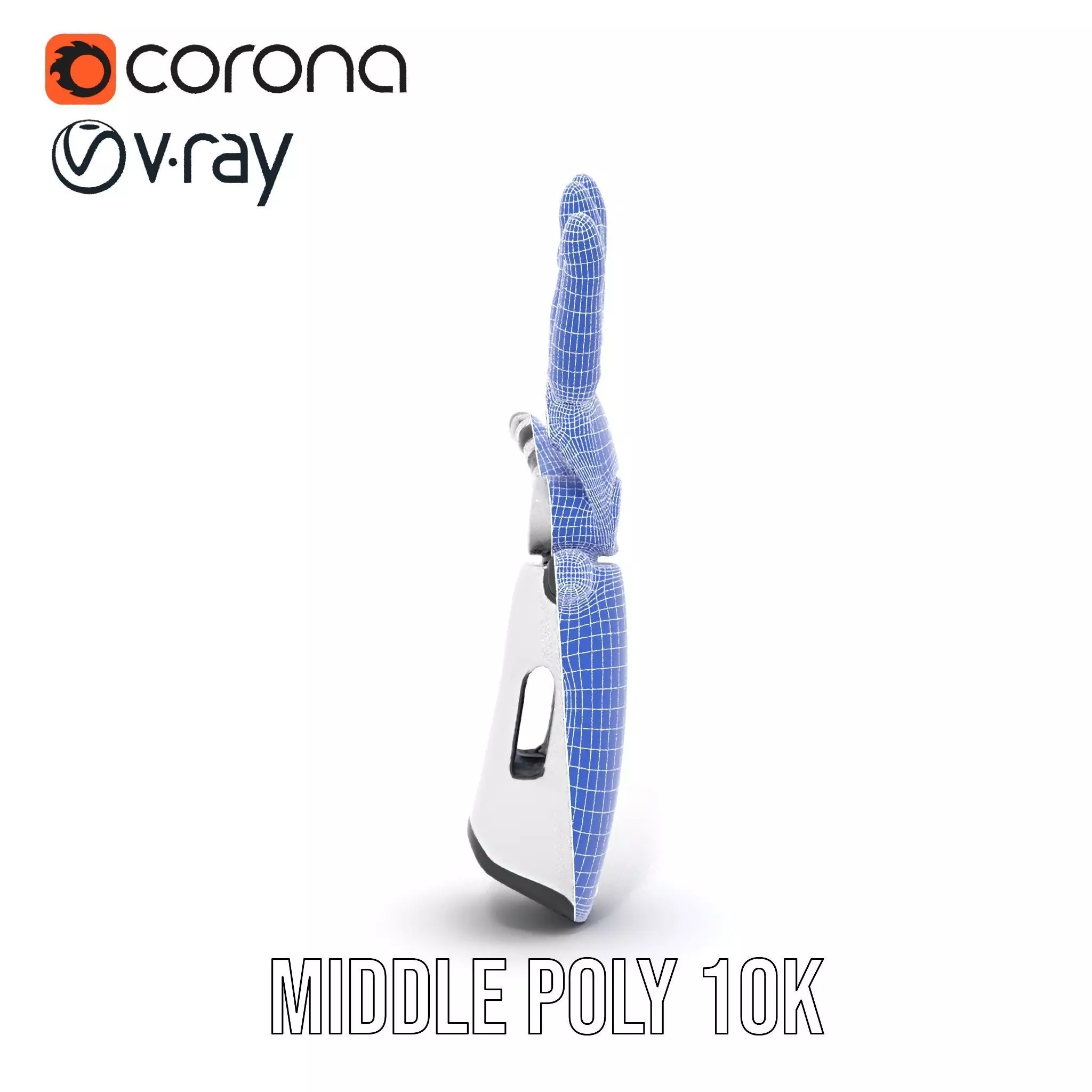 Robotic Hand Model Pack with Articulated Fingers Low-poly 3D model_27