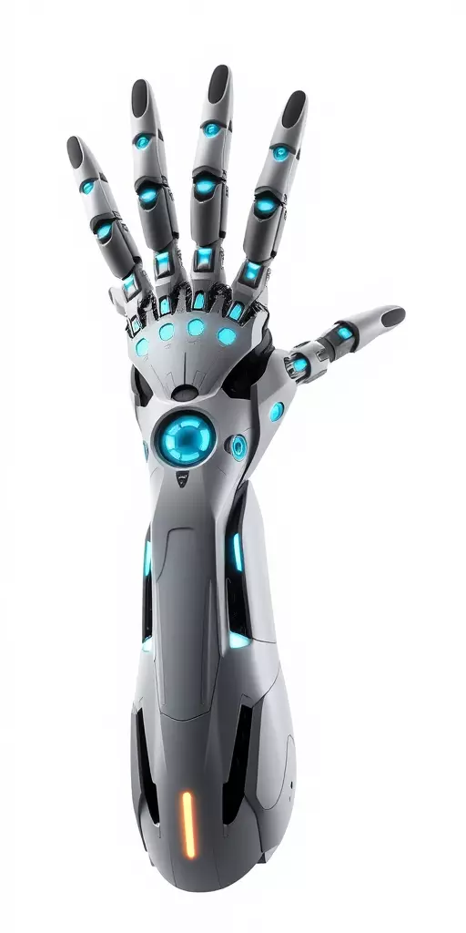 Futuristic Robotic Hand Model Pack with LED Highlights Low-poly 3D model_2