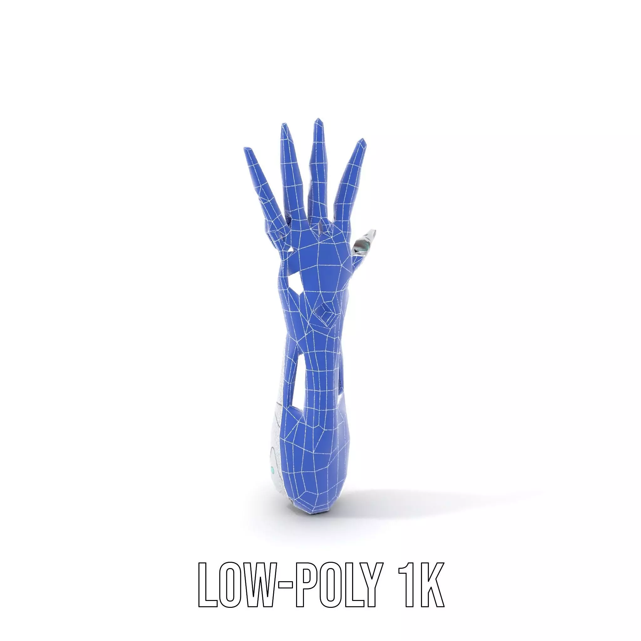 Futuristic Robotic Hand Model Pack with LED Highlights Low-poly 3D model_30