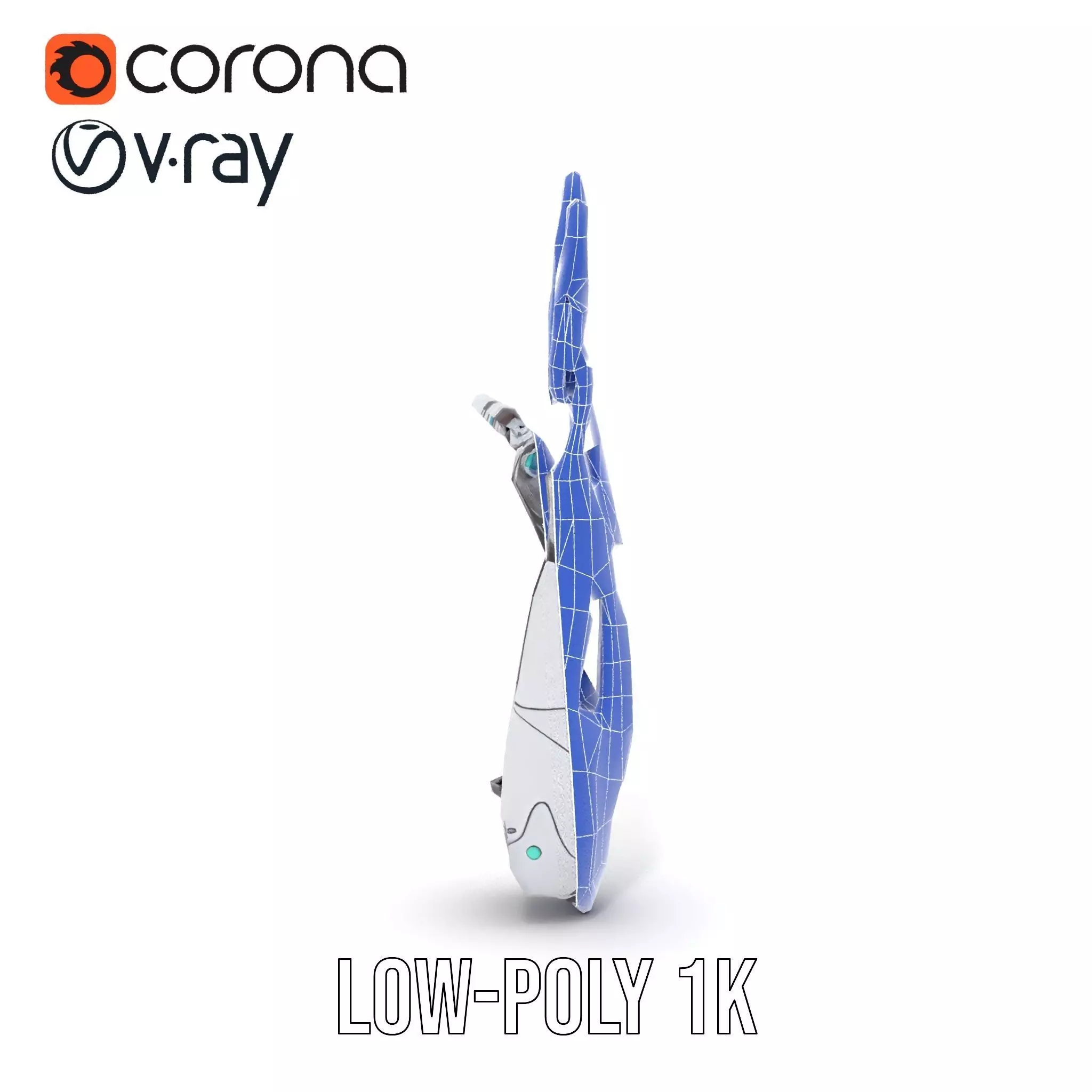 Futuristic Robotic Hand Model Pack with LED Highlights Low-poly 3D model_19