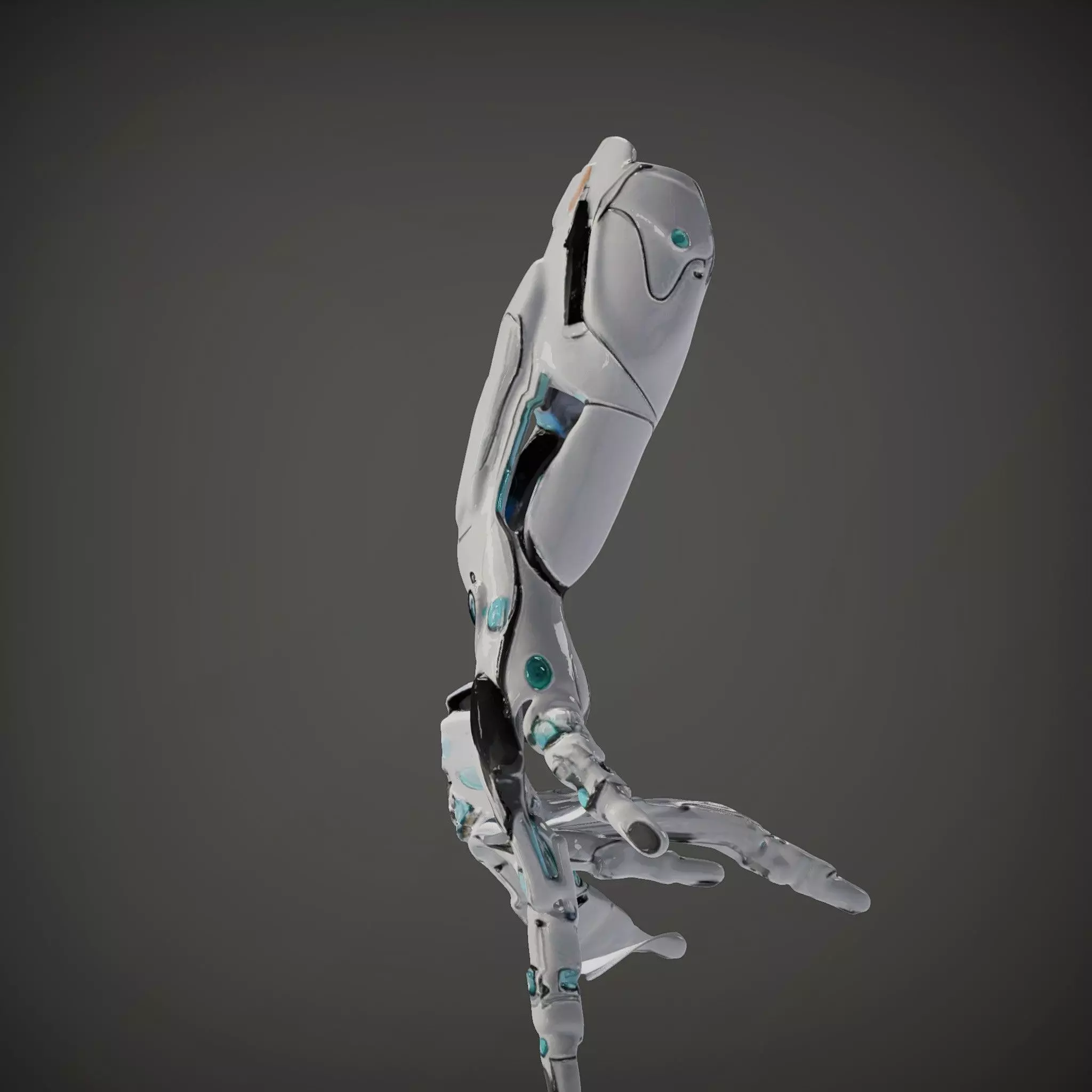 Futuristic Robotic Hand Model Pack with LED Highlights Low-poly 3D model_33