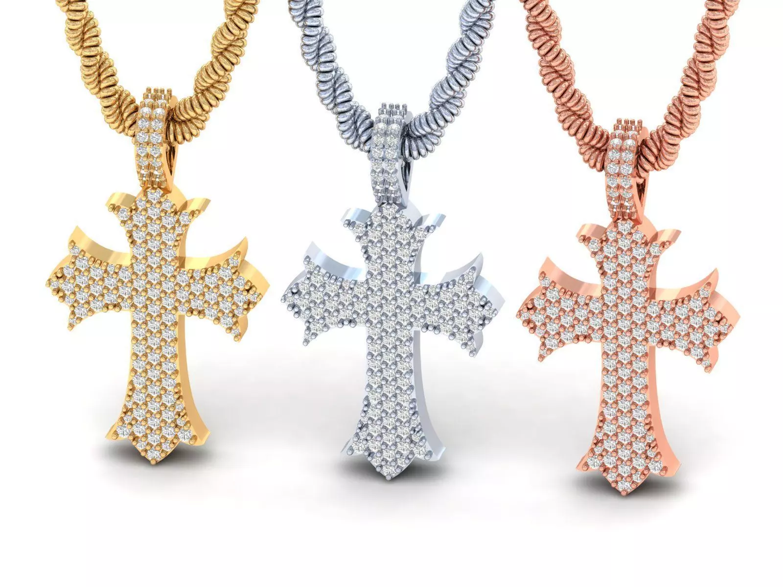 Chrome Cross 1 inch 3D print model
