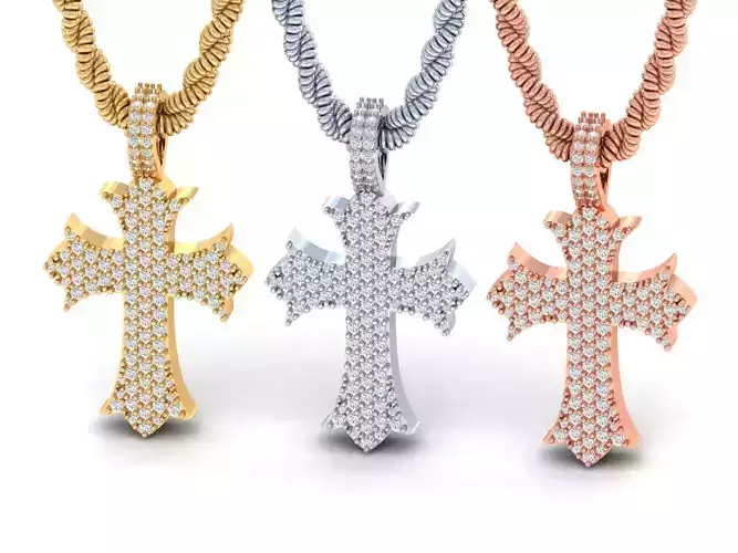 Chrome Cross 1 inch 3D print model