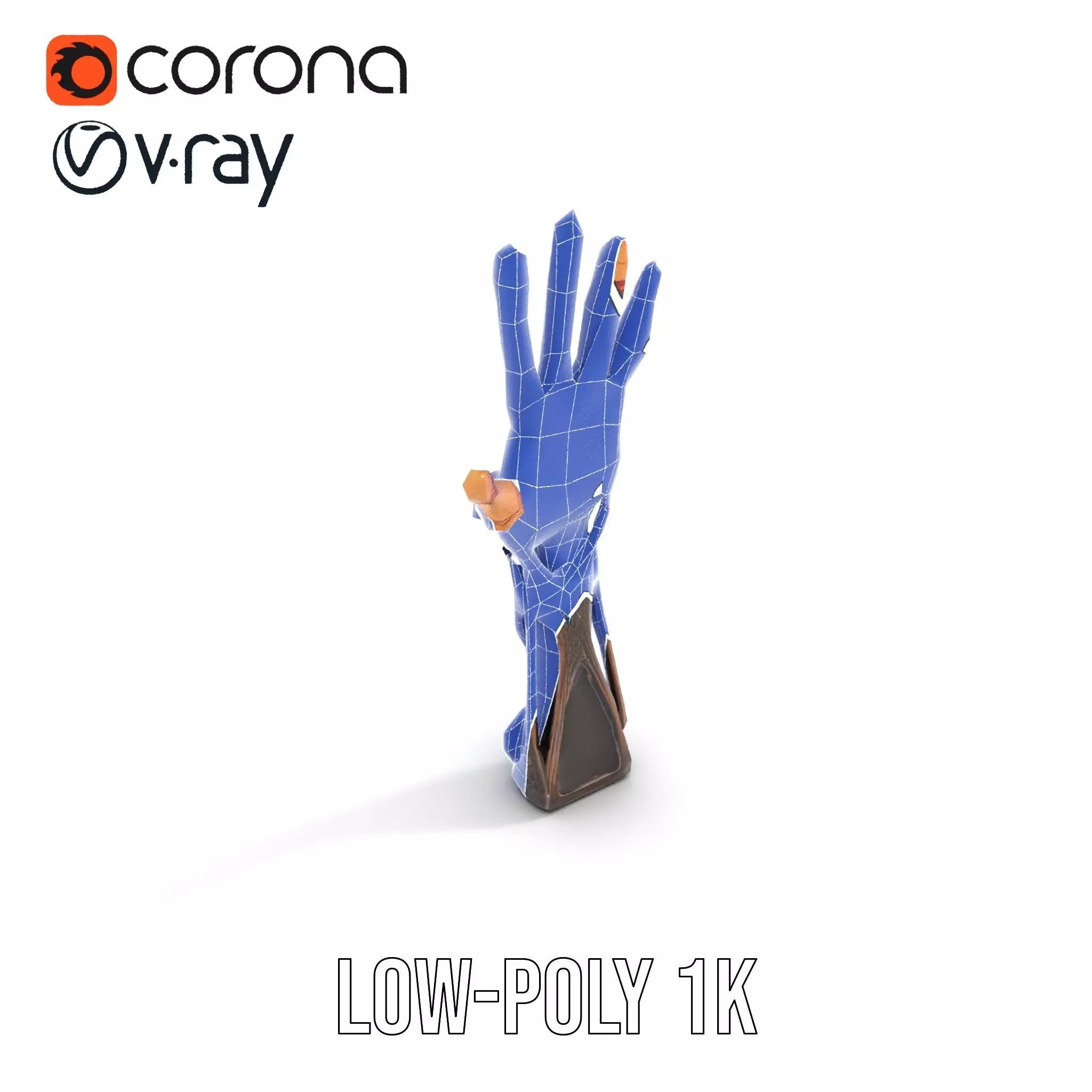 Steampunk Mechanical Hand Model Pack Low-poly 3D model_18