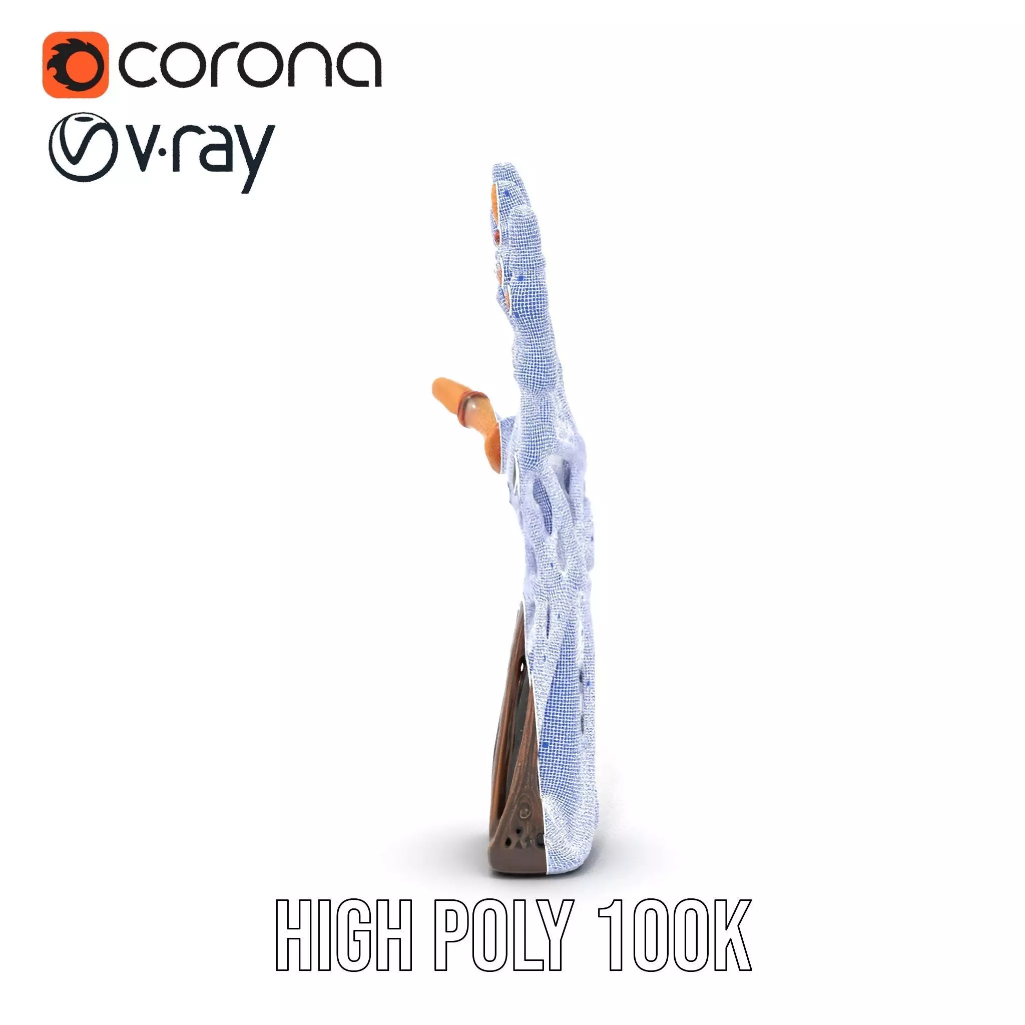 Steampunk Mechanical Hand Model Pack Low-poly 3D model_32