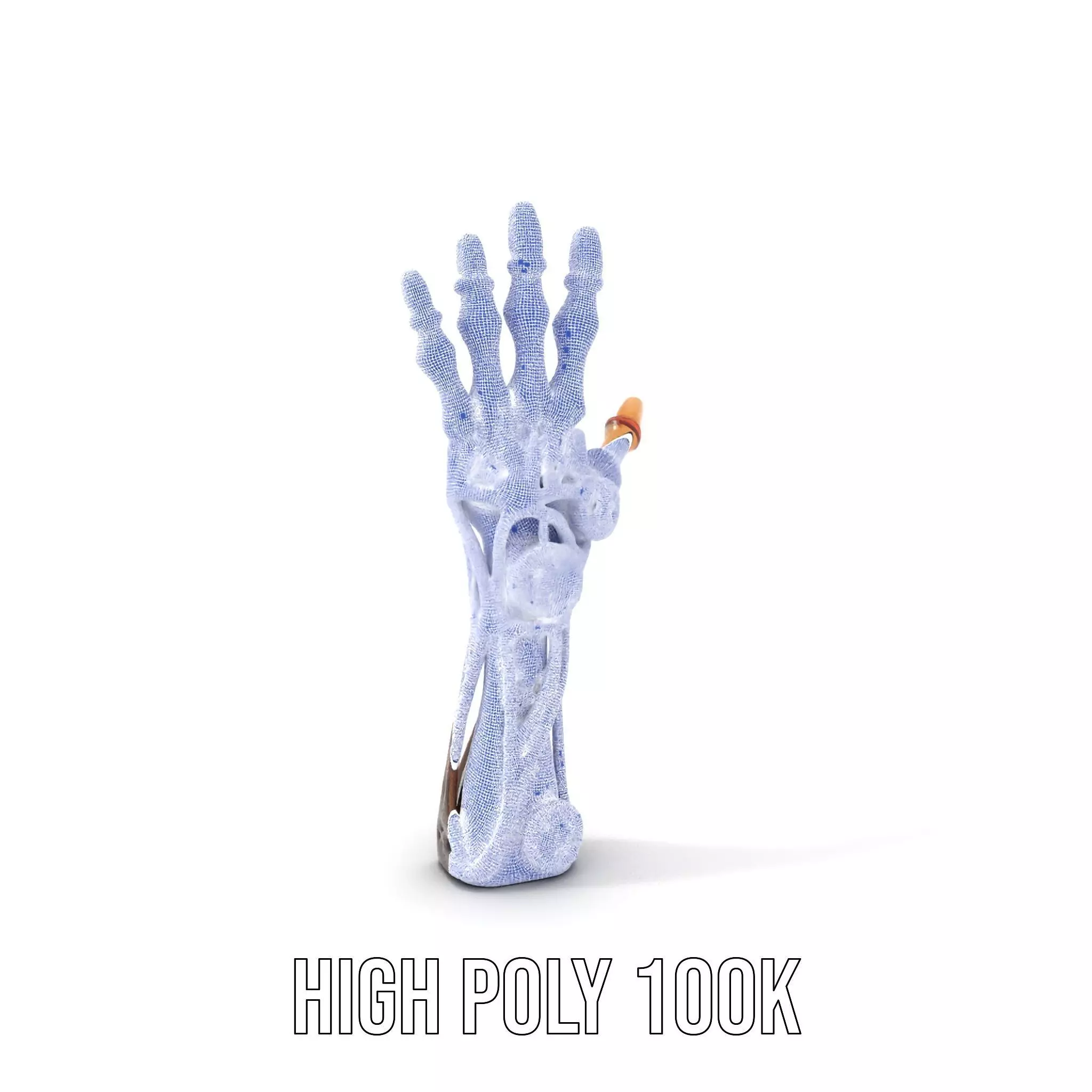 Steampunk Mechanical Hand Model Pack Low-poly 3D model_4