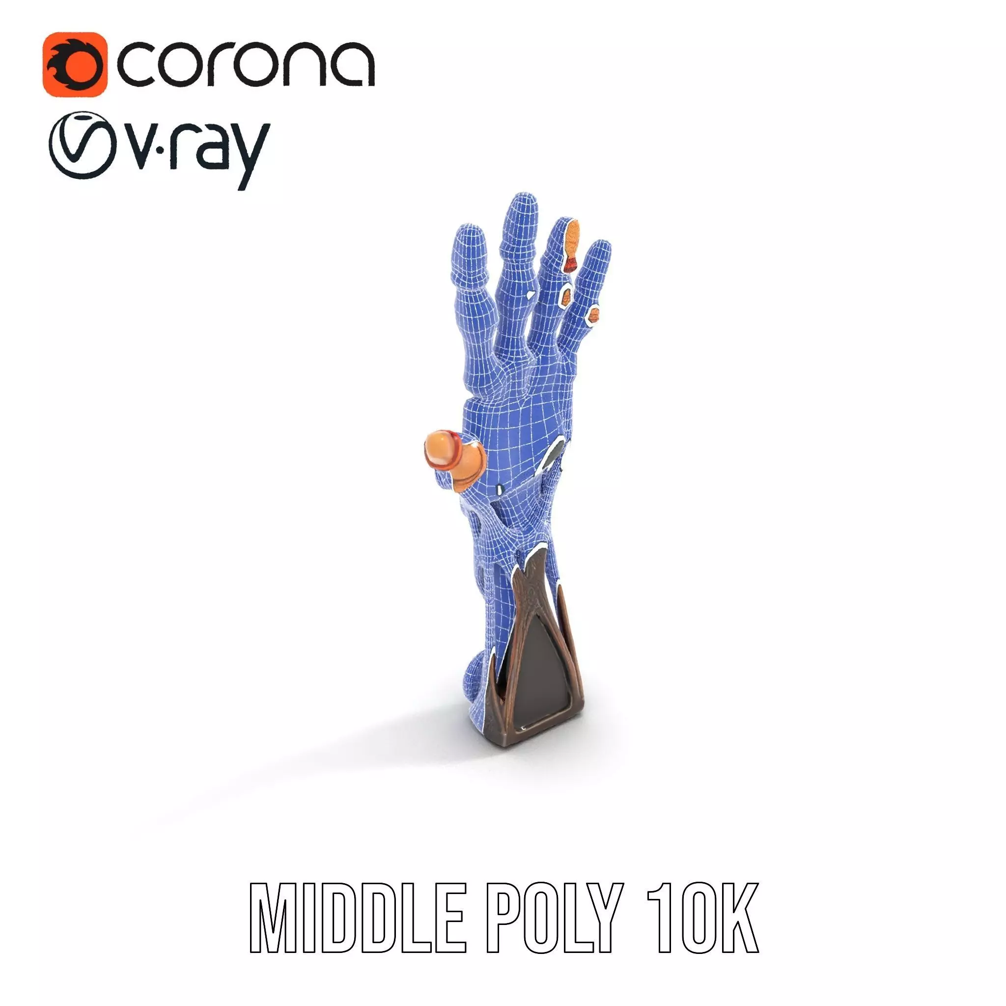 Steampunk Mechanical Hand Model Pack Low-poly 3D model_29