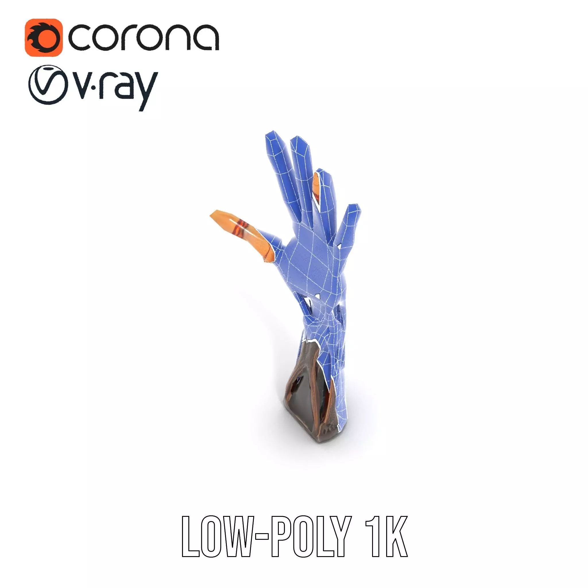 Steampunk Mechanical Hand Model Pack Low-poly 3D model_21