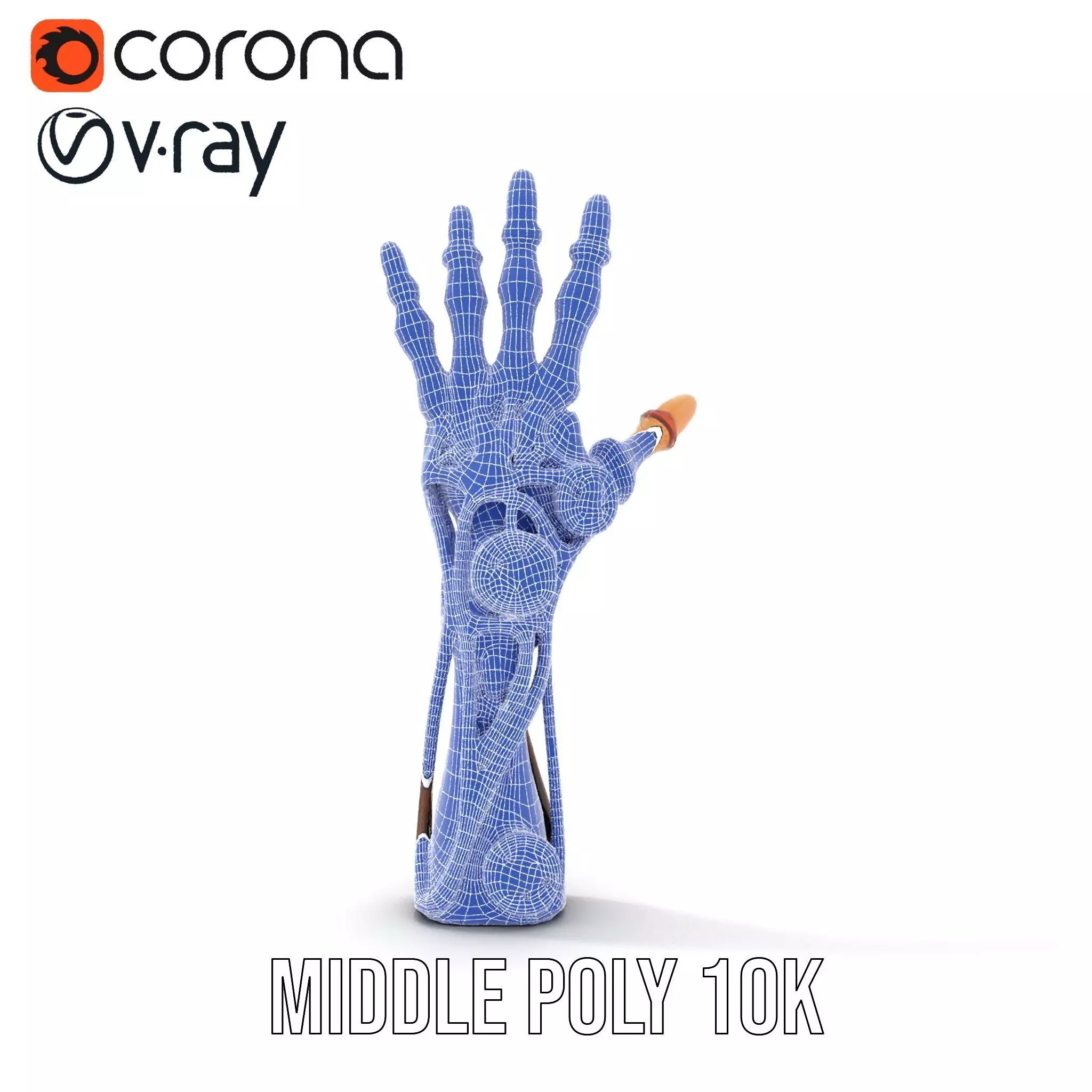 Steampunk Mechanical Hand Model Pack Low-poly 3D model_20