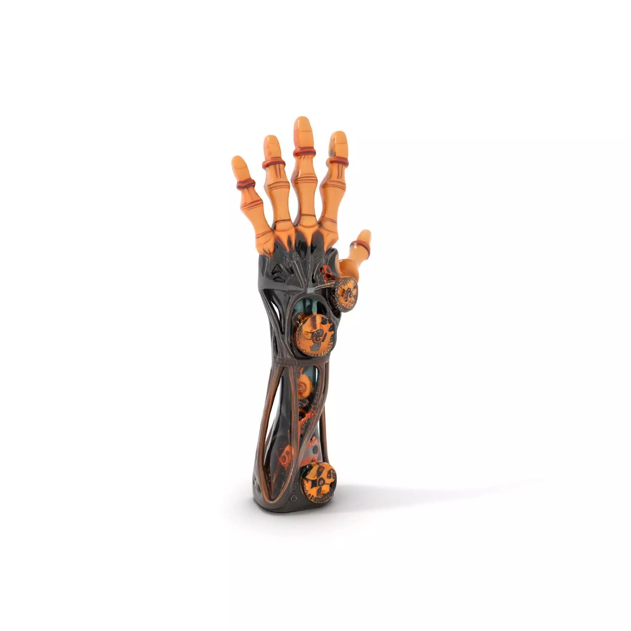 Steampunk Mechanical Hand Model Pack Low-poly 3D model_0