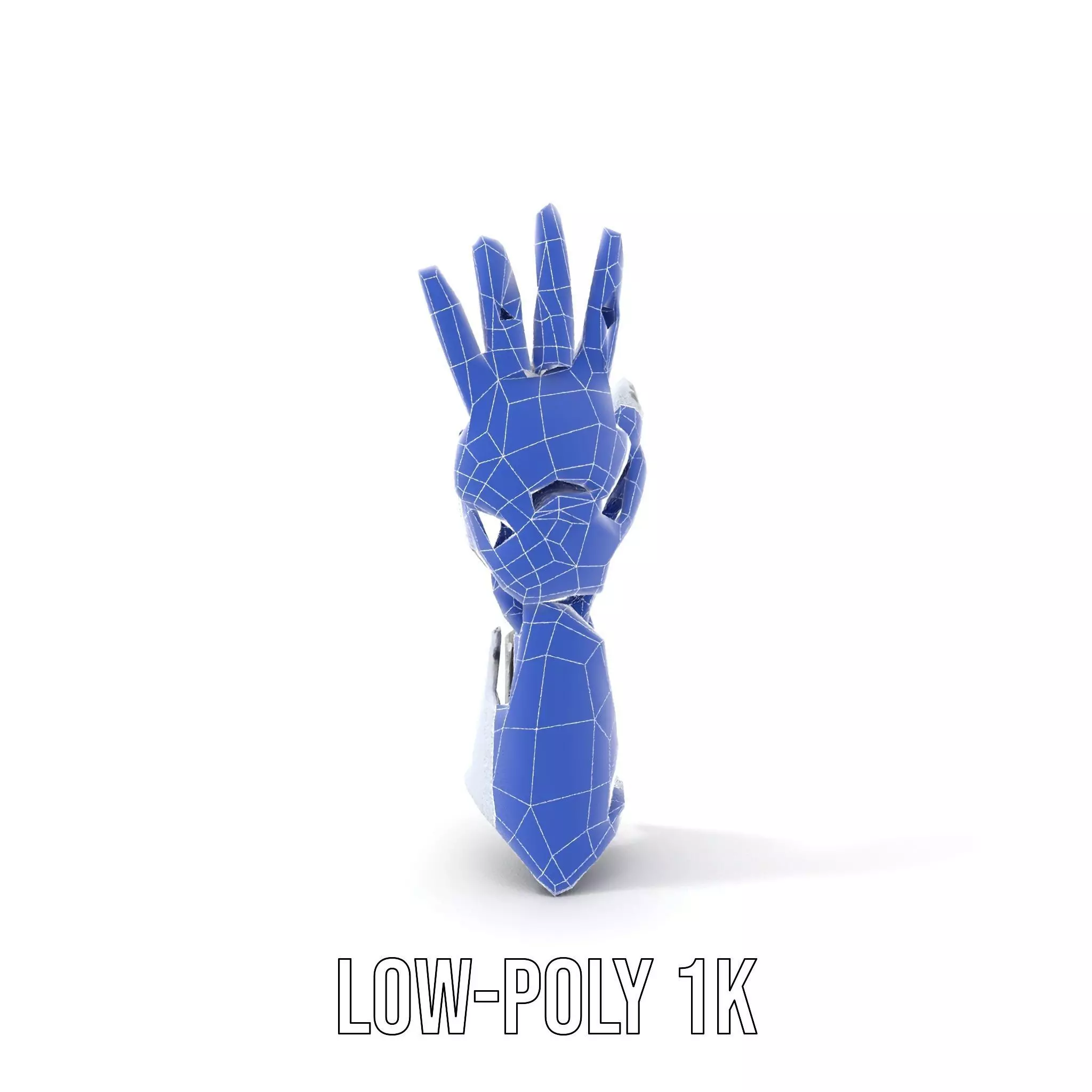 Advanced Robotic Hand Model Pack with Metallic Finish Low-poly 3D model_16