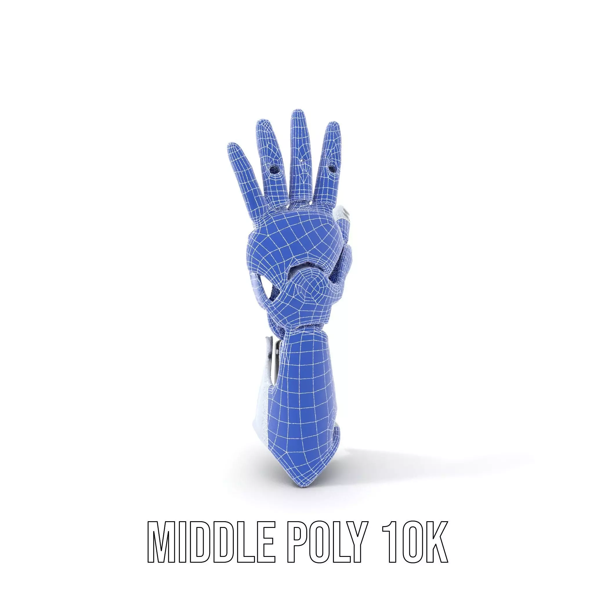 Advanced Robotic Hand Model Pack with Metallic Finish Low-poly 3D model_26