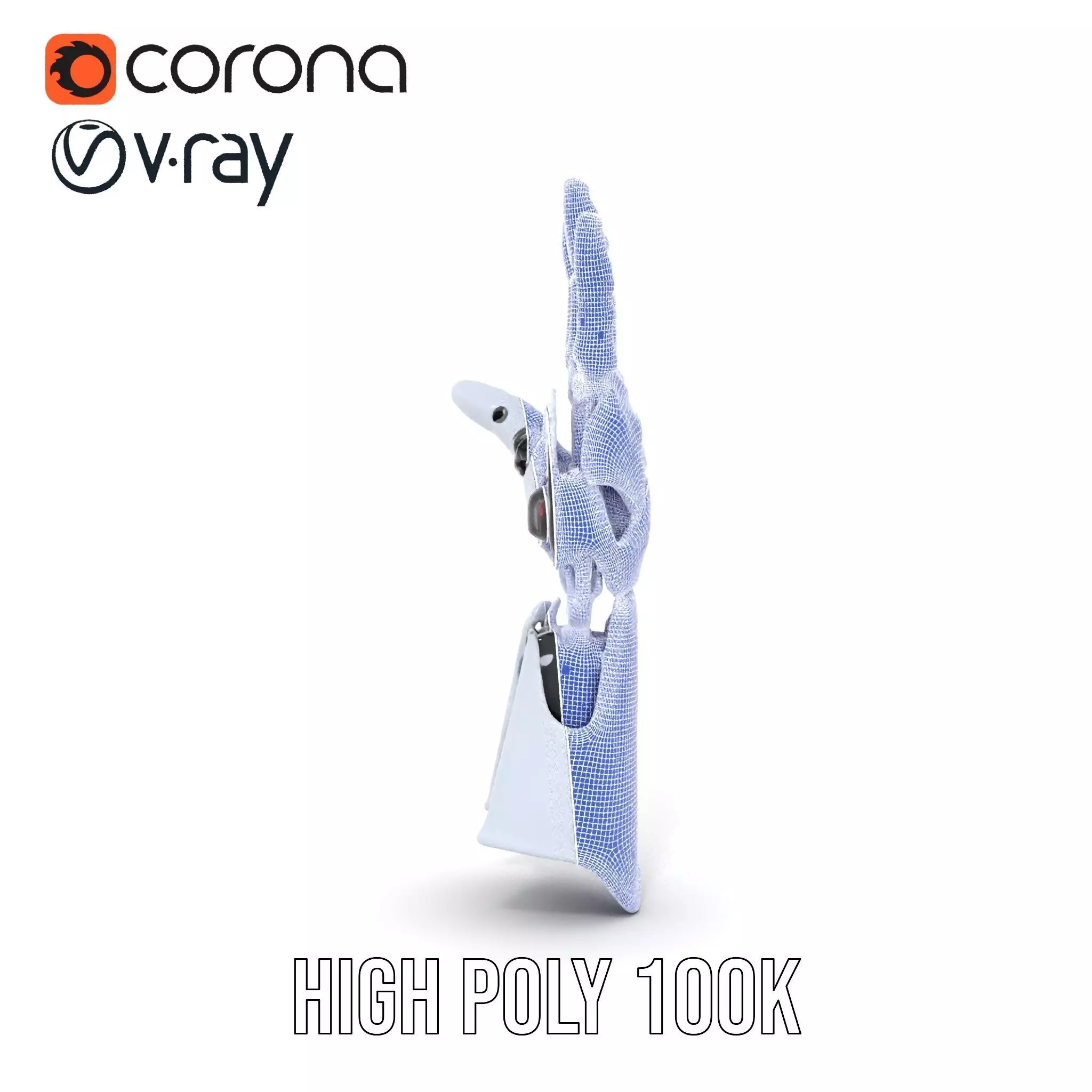 Advanced Robotic Hand Model Pack with Metallic Finish Low-poly 3D model_28