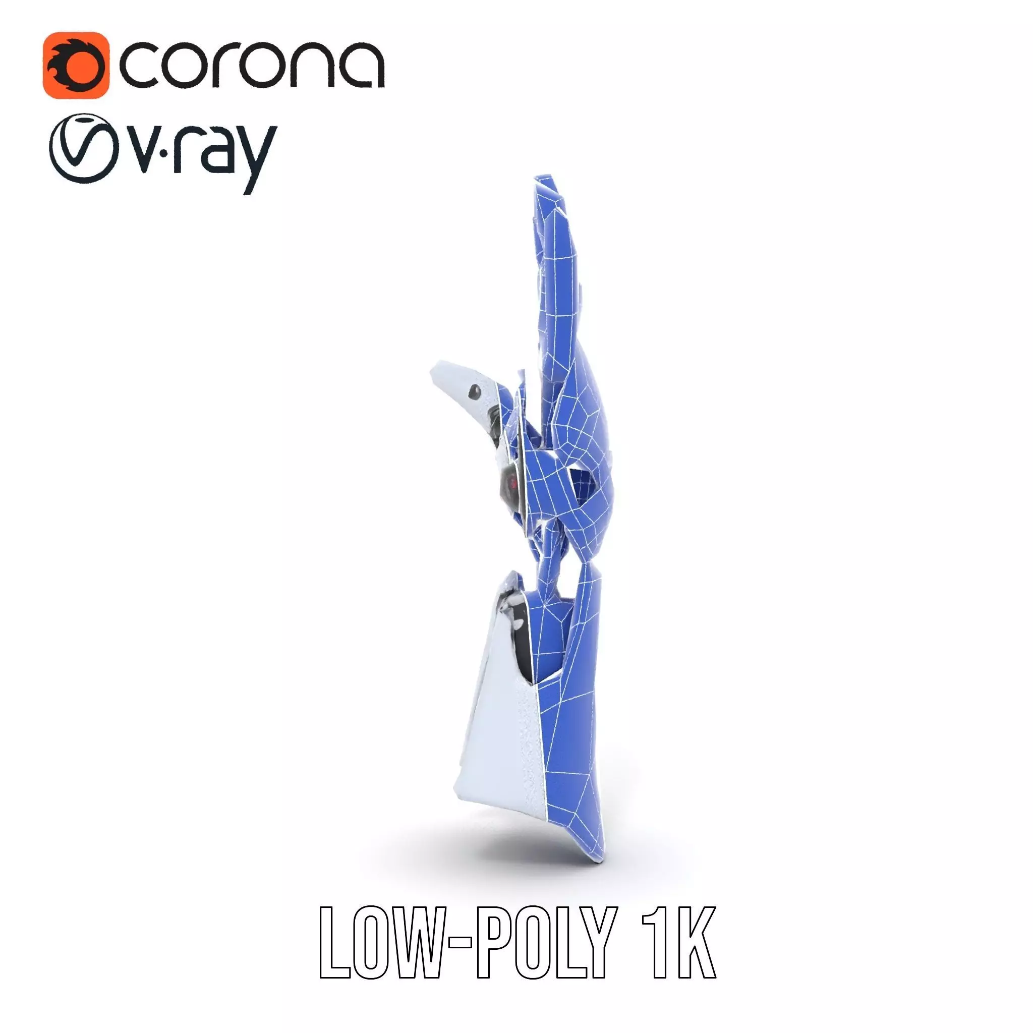 Advanced Robotic Hand Model Pack with Metallic Finish Low-poly 3D model_19