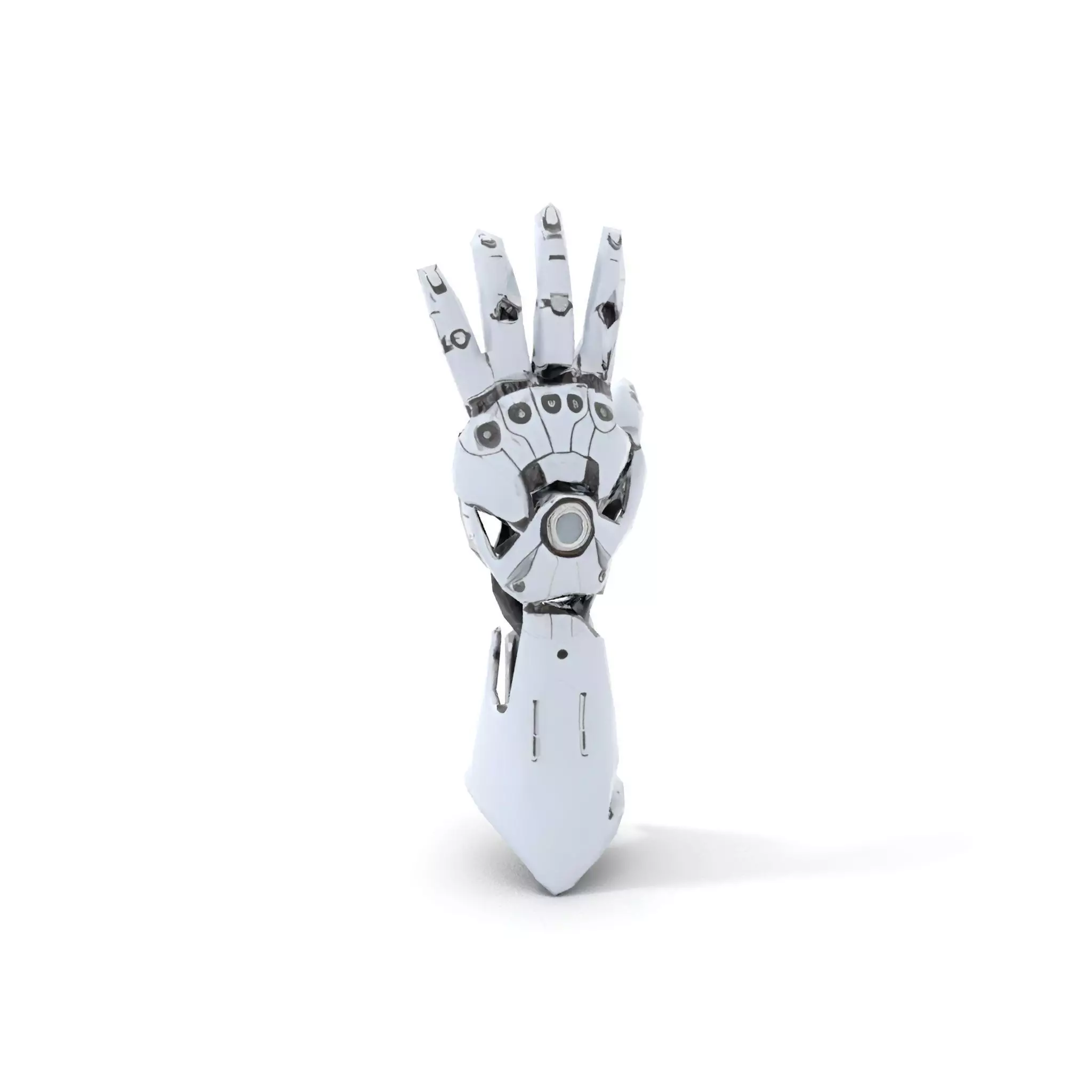 Advanced Robotic Hand Model Pack with Metallic Finish Low-poly 3D model_14