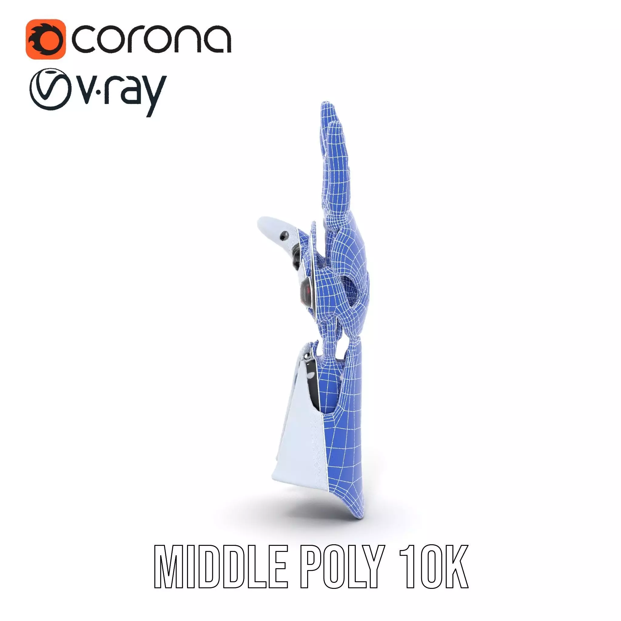 Advanced Robotic Hand Model Pack with Metallic Finish Low-poly 3D model_20