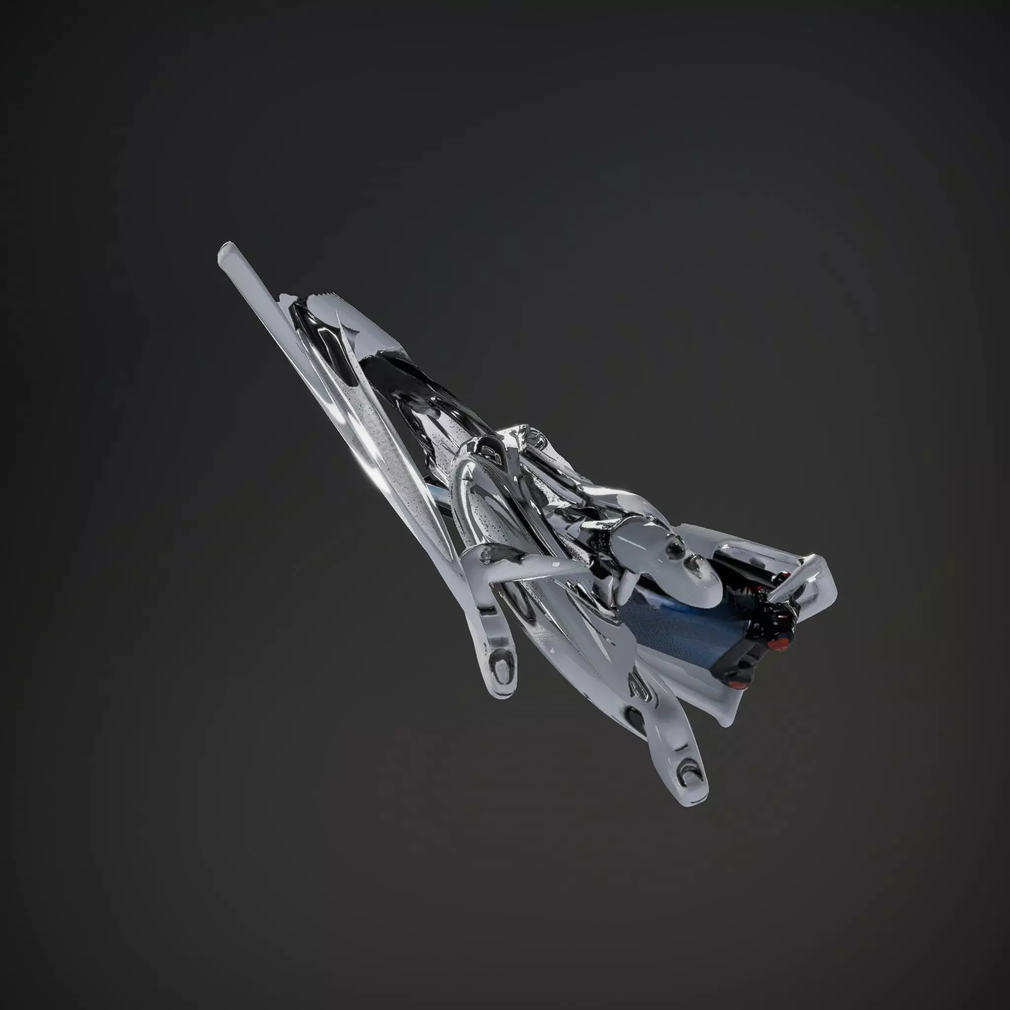 Advanced Robotic Hand Model Pack with Metallic Finish Low-poly 3D model_34