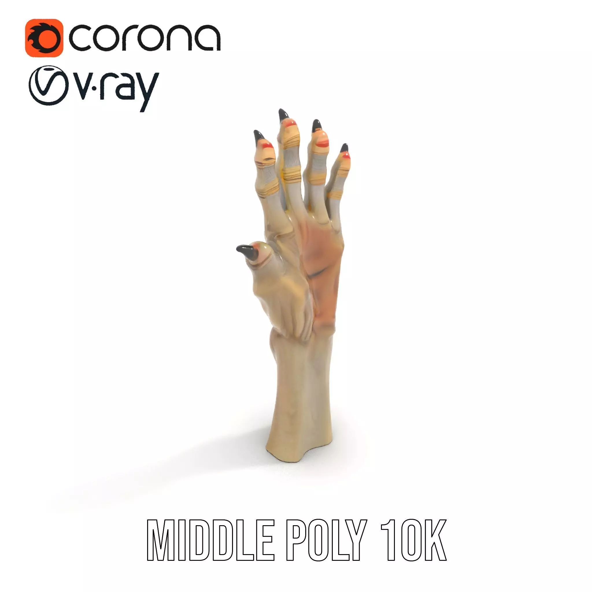 Fantasy Creature Hand Claw Model Pack Low-poly 3D model_12