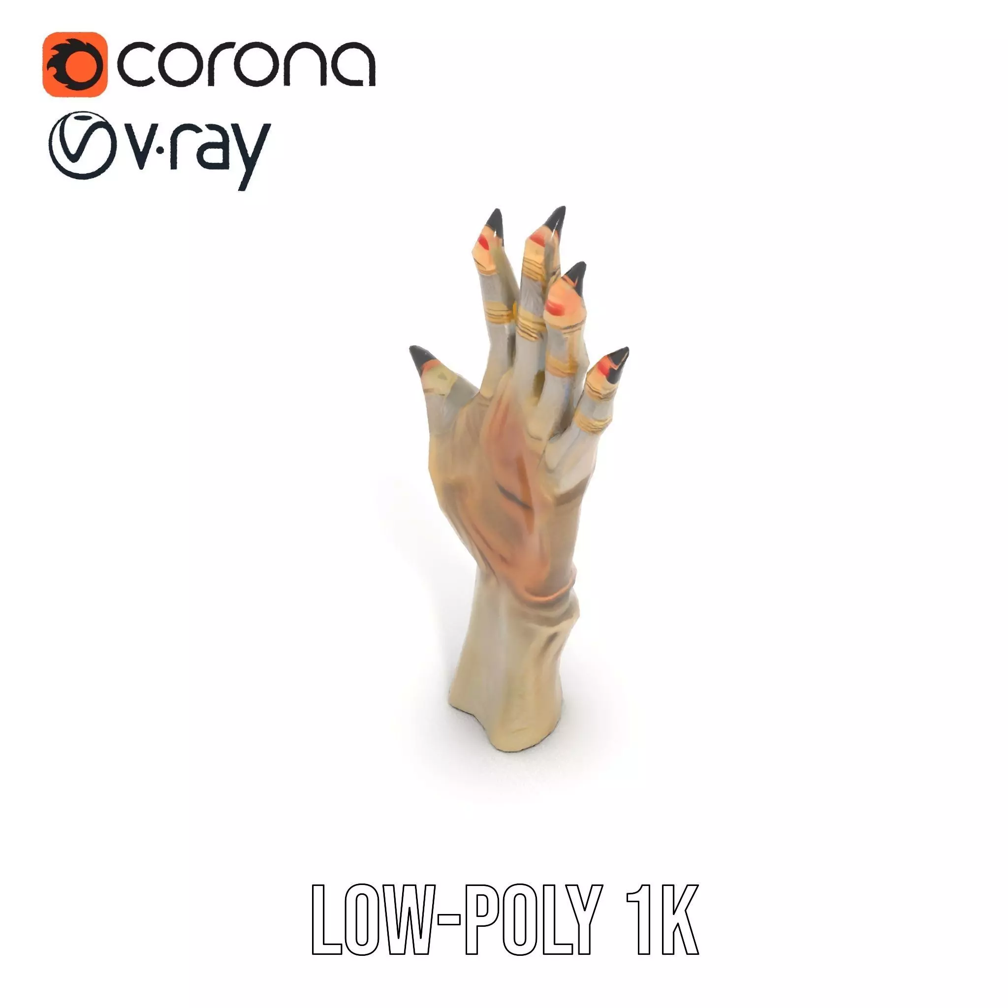 Fantasy Creature Hand Claw Model Pack Low-poly 3D model_19